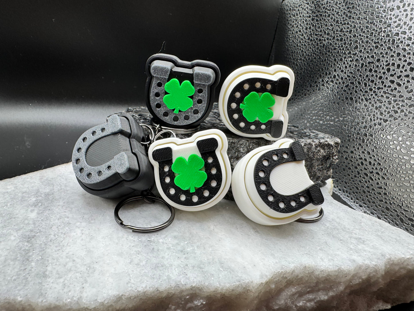 Horseshoes and Shamrocks Keychain Fidget Clicker